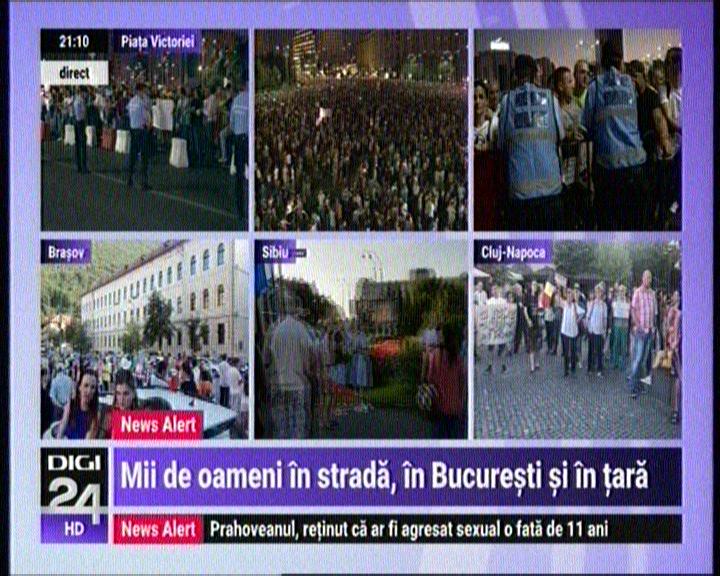 Posturile TV şi Mitingul Diasporei, ora 21.00: Pe TVR 1, mitingul nu există LIVE. Pe România TV, subiectul principal e Cazul Caracal