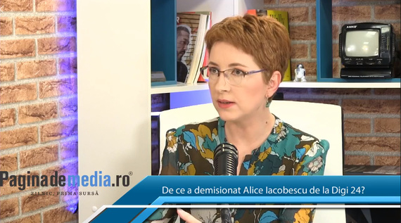 VIDEO. Alice Iacobescu, detalii despre plecarea de la Digi24. „Am ajuns într-un punct în care mă doare divergenţa de viziune în ce priveşte politica editorială”