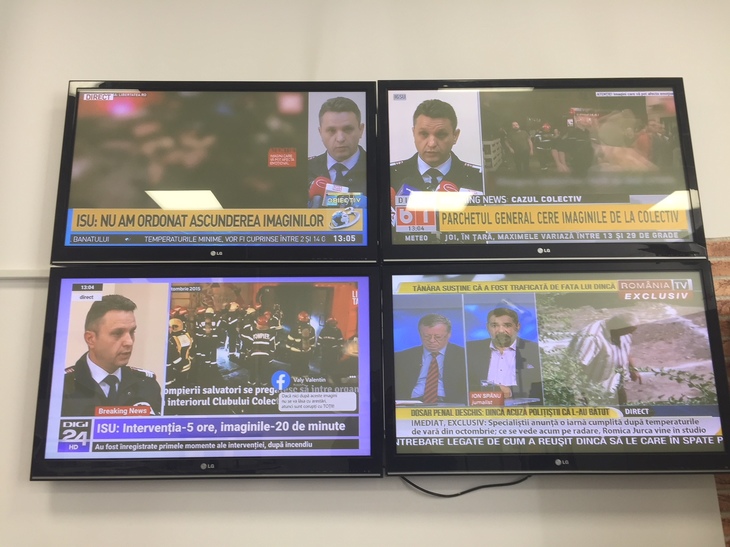 UPDATE. Postul TV a dat imagini până în ora 10.00. România TV nu a mai dat imagini cu filmările din Colectiv după ora 10.00. Doar câteva burtiere