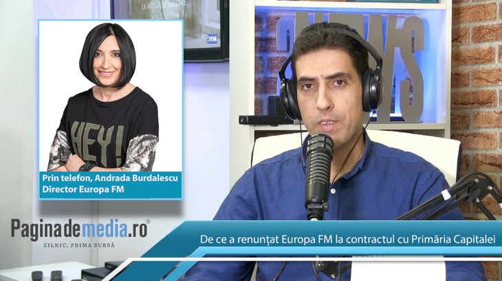 VIDEO. Directorul Europa FM explică: De ce a încetat postul de radio contractul cu Primăria Capitalei. Va da 35.000 de euro înapoi. "Era un fel de campanie electorală"