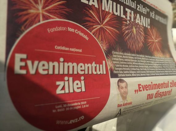 Punct pentru Bulina Roşie. EVZ, ultimul număr pe hârtie. Special. „Evenimentul zilei nu dispare!” - Dan Andronic