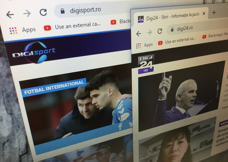 TRAFIC. Site-urile Digi, la putere în februarie. DigiSport, primul după afişări şi Digi24, primul după unici