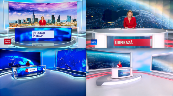 GALERIE FOTO. Ştirile Pro TV faţă în faţă cu Ştirile Pro TV. Cea mai mare schimbare de grafică şi studio din ultimii cinci ani