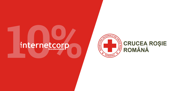 InternetCorp, regie şi publisher online, donează 10% din campaniile de comunicare către Crucea Roşie Română