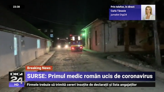 ActiveWatch: „Act jurnalistic iresponsabil. Digi24 a depăşit linia roşie”, după ce a dat „pe surse” că a decedat primul medic român din cauza pandemiei