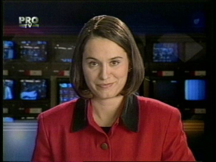 Andreea Esca la lansarea Pro TV, pe 1 decembrie 1995