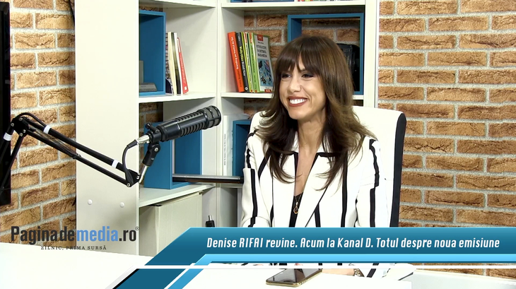 VIDEO. Ziua premierei. Denise Rifai, în studioul Paginademedia: cum va fi emisiunea de pe Kanal D