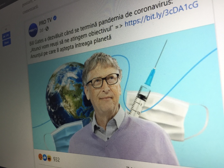 PressOne: Clickbait conspiraţionist marca PRO TV, cu Bill Gates şi finalul pandemiei