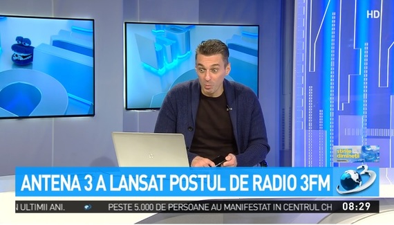 De azi: Antena 3 se aude şi în FM. S-a lansat radioul 3FM