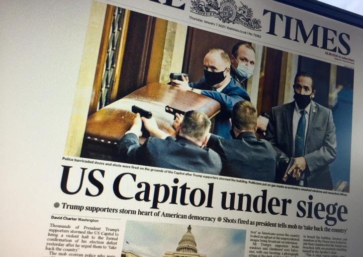 FOTO. „Haos”, „Capitoliul SUA, sub asediu” - Marile ziare ale Planetei, despre violenţele din SUA