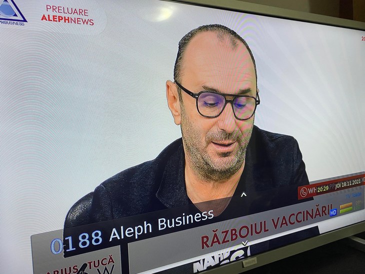 FOTO. Un alt post al lui Adrian Sârbu pe TV: Aleph Business