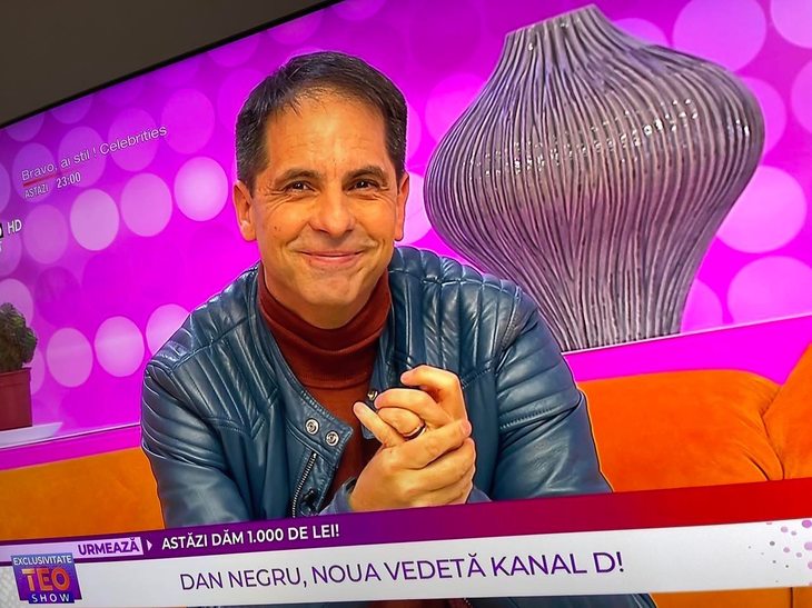 Dan Negru, prima apariţie la Kanal D, în emisiunea lui Teo: „Să nu fim încrâncenaţi, să nu fim agitaţi, hai să fie o călătorie frumoasă”