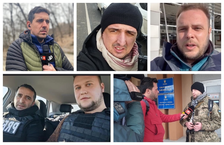 In rândul de sus: Cristi Popovici (Antena 3), Mircea Barbu (Libertatea), Paul Angelescu (Pro TV). În rândul de jos: Marius Saizu şi Adrian Negru (Prima TV), Laurenţiu Rădulescu (Antena 1). Surse foto: Facebook
