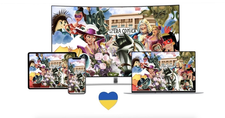 Spectacole gratuite pentru copiii refugiaţilor ucraineni, online, în aplicaţia Operei Comice pentru Copii. Sursa foto: Opera Comică pentru Copii