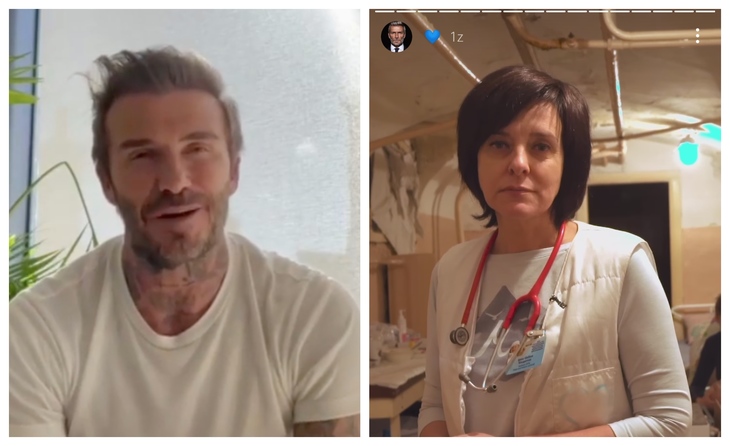 David Beckham şi-a predat contul de Instagram unui medic uncrainean din Harkov, dr. Iryna. Sursa foto: capturi Instagram