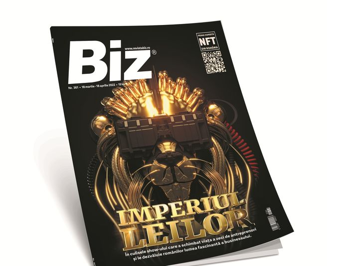 Revista BIZ a lansat o copertă NFT cu Imperiul leilor. Opera digitală, scoasă la licitaţie, cu preţ de pornire de câteva mii de euro