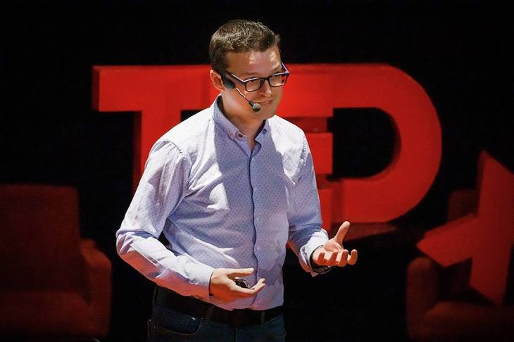 Jurnalistul Toader Păun, speaker la TedXCambridge. Sursa foto: Toader Păun