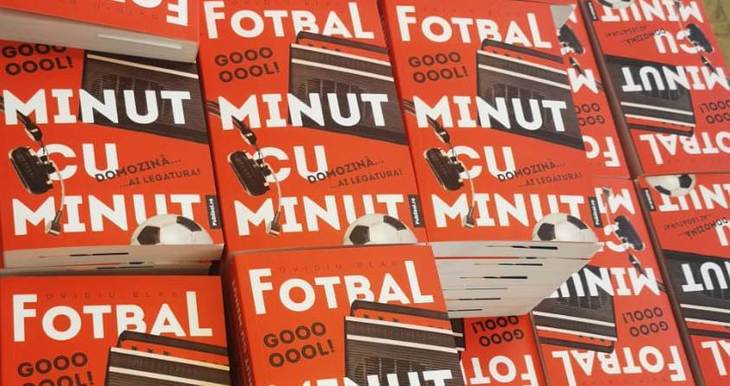 Cartea Fotbal minut cu minut a apărut la Editura Publisol şi a fost lansată pe 23 mai 2022. Sursa foto: Facebook/Publisol