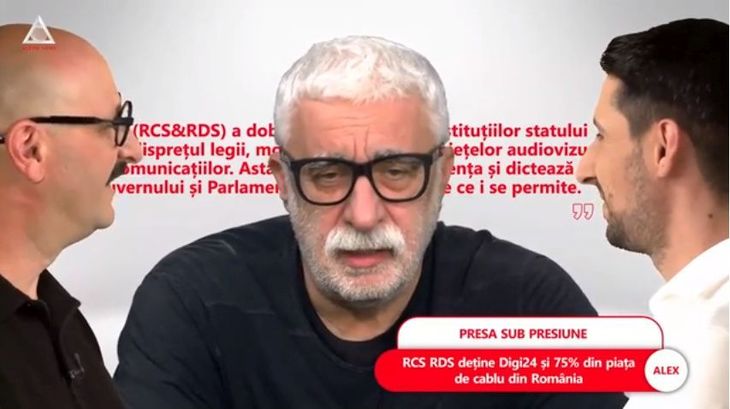 Adrian Sârbu se foloseşte de propria televiziune, Aleph News, să atace RCS şi patronul companiei. „Îşi distruge concurenţa şi dictează legi Guvernului şi Parlamentului”