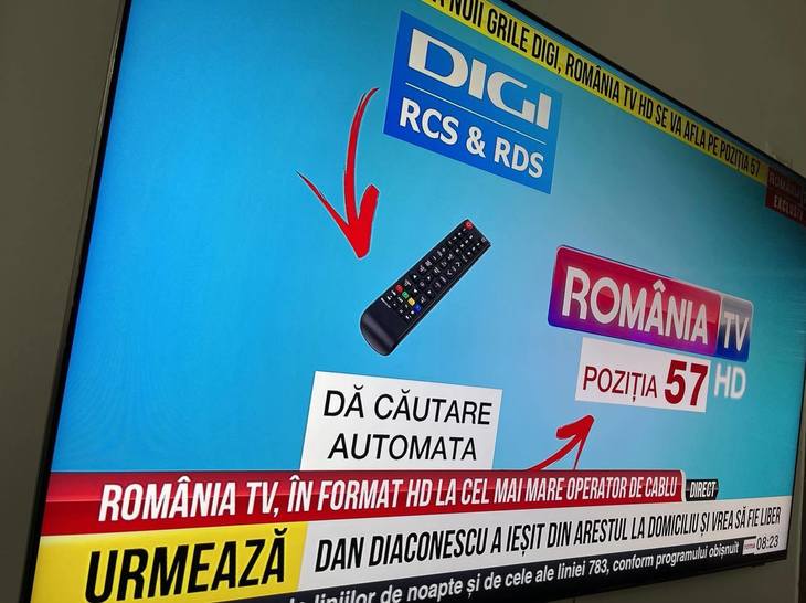 Romania TV a intrat cu varianta HD pe Digi. Pe ce canal se găseşte