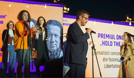 FOTO. Superscrieri. Investigaţia „Azilele groazei”, realizată de Ovidiu Vanghele şi Bianca Albu, a obţinut marele premiu. Jrnaliştii concediaţi de la Libertatea şi GSP au primit Premiul onorific. Lista completă