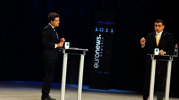 Dacă doriţi să revedeţi. Euronews redifuzează singura dezbatere George Simion - Nicuşor Dan 