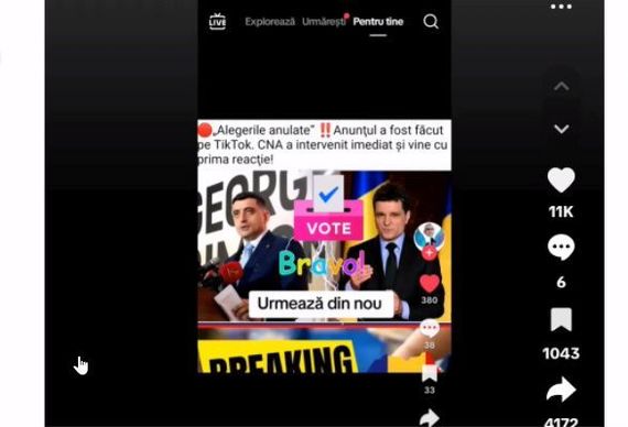 CNA intervine împotriva dezinformării online. A cerut eliminarea a zeci de fake-uri de pe TikTok şi Facebook care anunţau anularea alegerilor