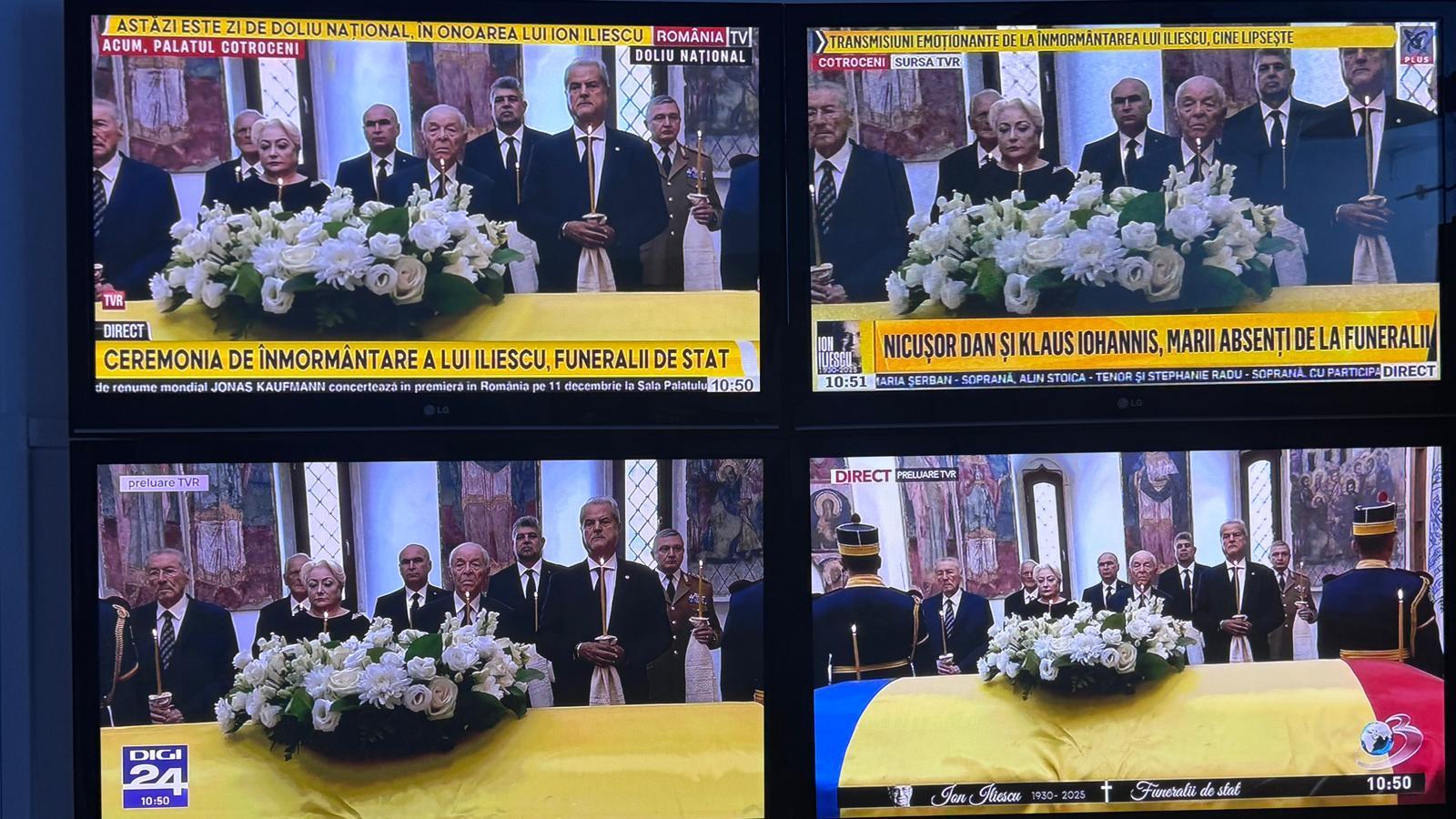 CAPTURI LA MINUT. Cine NU transmite funeraliile lui Ion Iliescu? Dintre marile staţii, doar Kanal D nu e în direct. Postul turcesc nu a difuzat, în trecut, nici paradele de Ziua Naţională 1 Decembrie