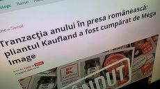 Times New Roman ironizează tranzacţia G4Media - Gândul şi anunţă: Pliantul Kaufland, preluat de Mega Image. „Fondatorii pliantului Kaufland garantează că pliantul îşi va menţine independenţa editorială”