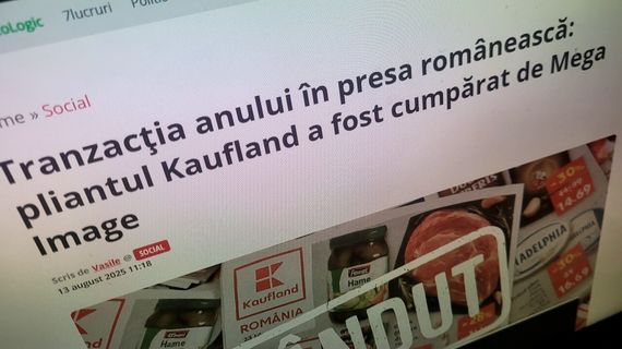 Times New Roman ironizează tranzacţia G4Media - Gândul şi anunţă: Pliantul Kaufland, preluat de Mega Image. „Fondatorii pliantului Kaufland garantează că pliantul îşi va menţine independenţa editorială”