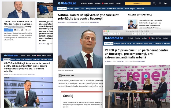 G4media şi-a schimbat menţiunea de la finalul articolelor. A dispărut propoziţia despre "bani de la partide". Radu Budeanu: "E o excepţie! Vom reveni". Ce spune proprietarul site-ului