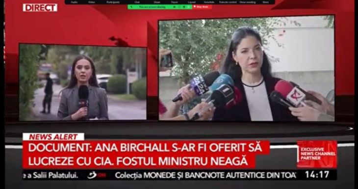 Antena 3 CNN şi Realitatea, amendate după o plângere a Anei Birchall. Gâdea despre Birchall: „sifon” pentru CIA