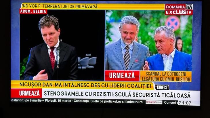 FOTO. Nicuşor Dan, în direct din Belgia. Ce burtiere au pus posturile de ştiri? România TV, titluri cu "rezişti"