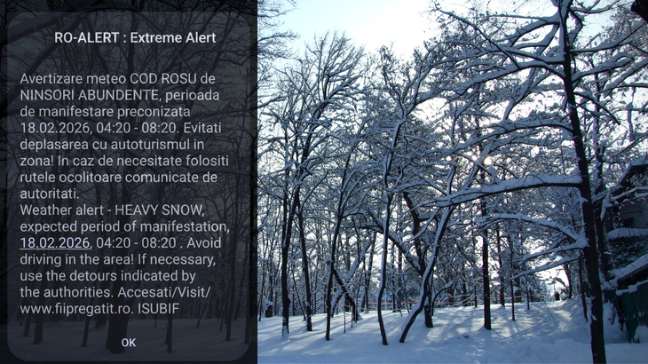 ⁠Analiză inedită: RoAlert-ul de ninsoare de la 4 dimineaţa. Mai mult i-a enervat pe români. Impactul orei, mai puternic decât utilitatea avertizării