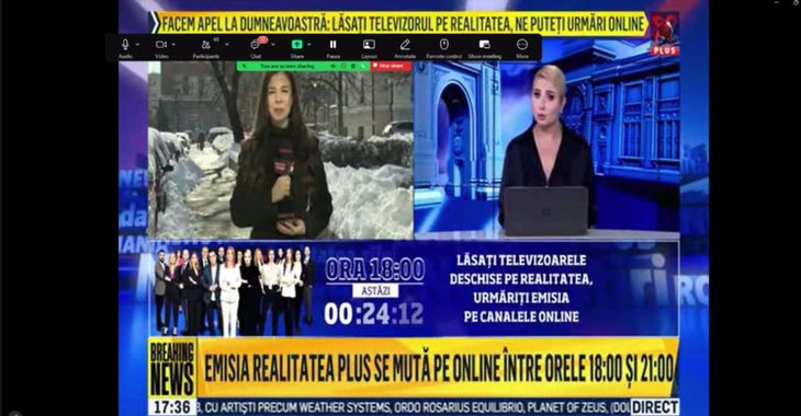 Realitatea, amendă pentru...amendă. A fost sancţionată după ce şi-a continuat emisia online când trebuia să-şi suspende programul
