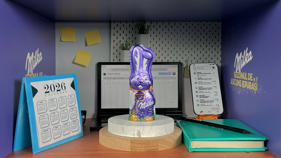 Campanie inedită de la Milka. Aduce iepuraşi de ciocolată în lockere FANbox