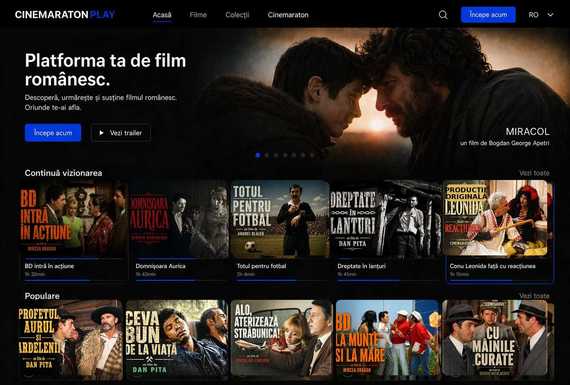 Cinemaraton lansează o platforma de streaming numai cu filme româneşti