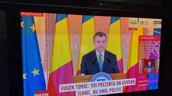 Desemnarea lui Eugen Tomac premier bagă televiziunile de ştiri în Breaking News. Cu ce burtieră iese în evidenţă Aleph News-ul lui Adrian Sârbu?