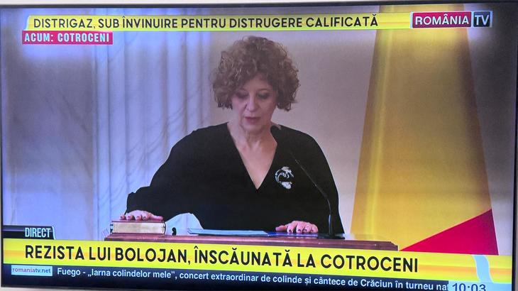 Burtieră pusă de România TV la numirea Oanei Gheorghiu