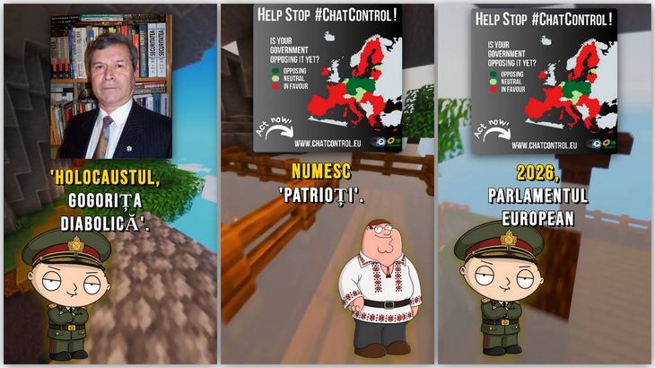 Personaje din Family Guy, folosite în zeci de clipuri de propagandă legionară şi antisemită. Ce a decis CNA