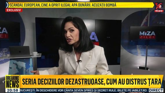 VIDEO. Moment ireal la Realitatea Plus, cu Ana Maria Păcuraru, fiica patronului. „A fost odată ca niciodată o ţară aşezată la poalele munţilor, cu mine adânci şi oameni harnici...”
