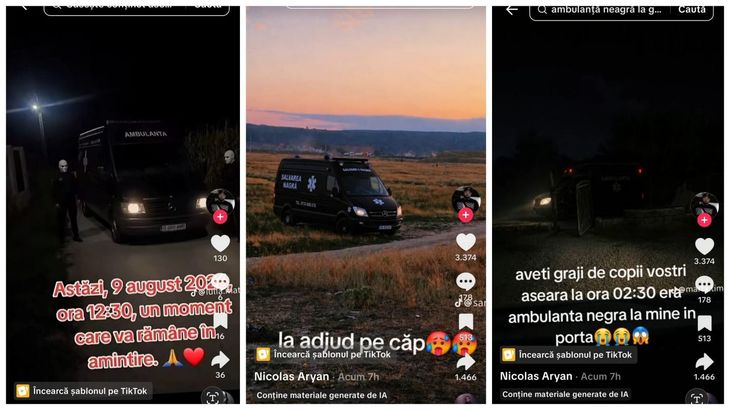 Clipurile de pe TikTok cu ambulanţa „neagră” ajung şi în vizorul CNA. 