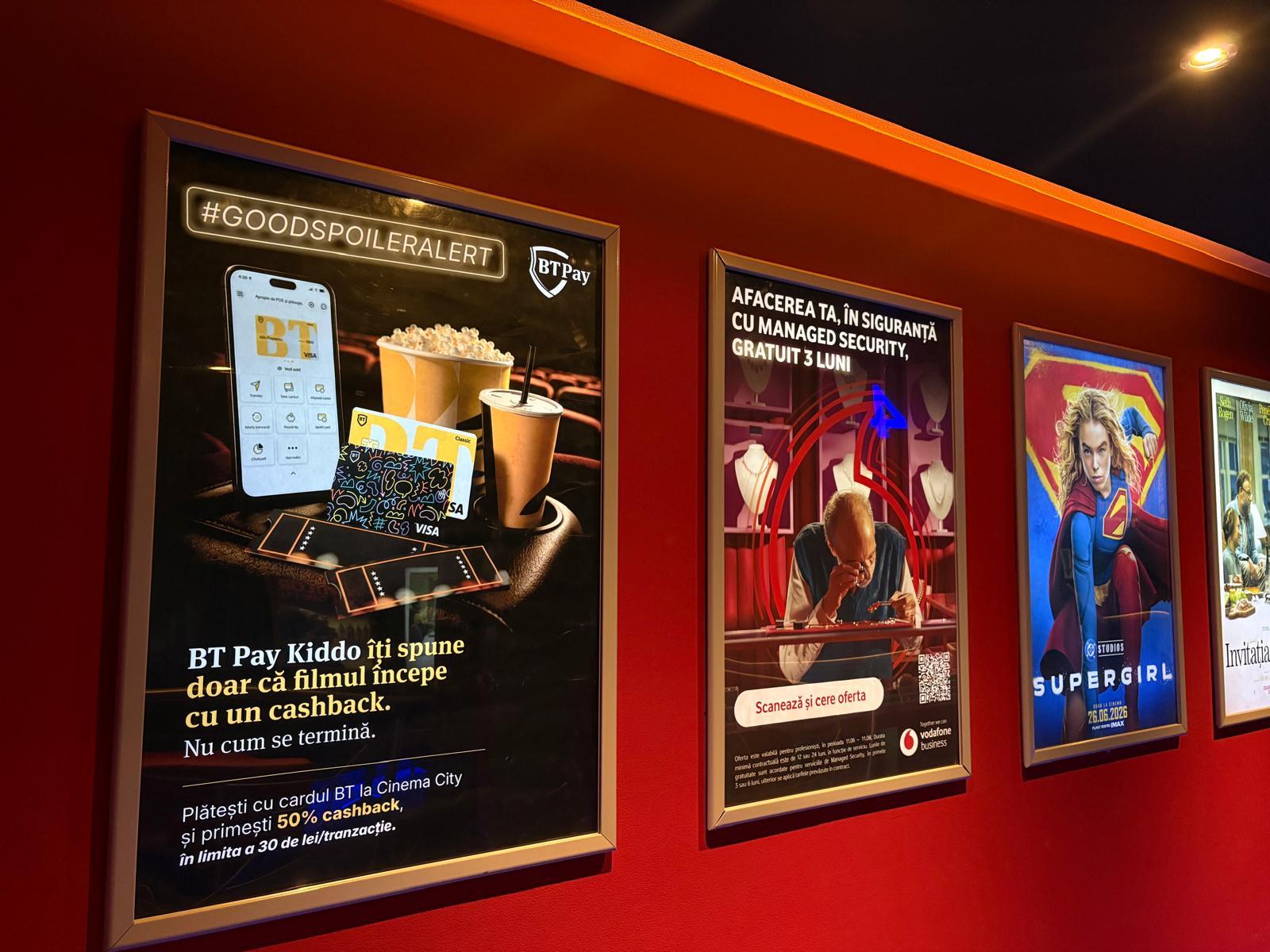 BT Pay Kiddo, campanie cu 50% cashback la Cinema City. Promovarea rulează în toate cele 29 de cinematografe