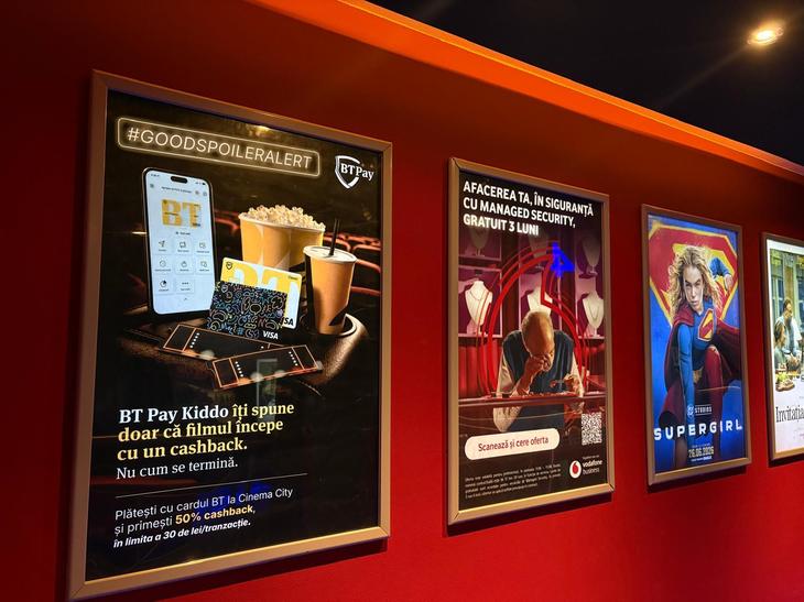 BT Pay Kiddo, campanie cu 50% cashback la Cinema City. Promovarea rulează în toate cele 29 de cinematografe