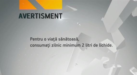 Noi mesaje pe TV. Ca să priceapă clar lumea. Ce e în loc de "consumaţi doi litri de lichide"