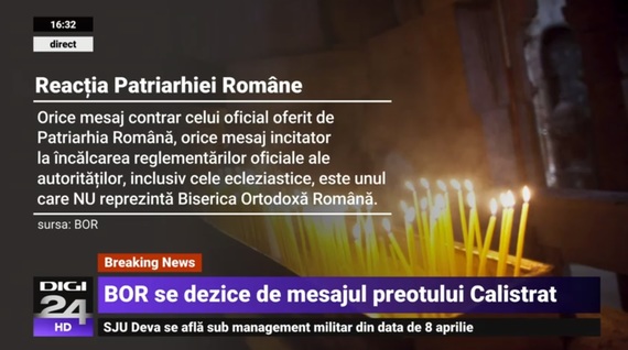 Digi24, somaţie pentru un fake cu un „călugăr-influencer”, care ar fi chemat oamenii la Înviere. Herjeu: „Materialul e o minciună de la cap la coadă”