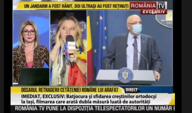 Arafat, reclamaţie la CNA pentru România TV. Postul a fost amendat pentru titluri ca „Arafat, trimis la DNA pentru echipamente sanitare nelivrate”