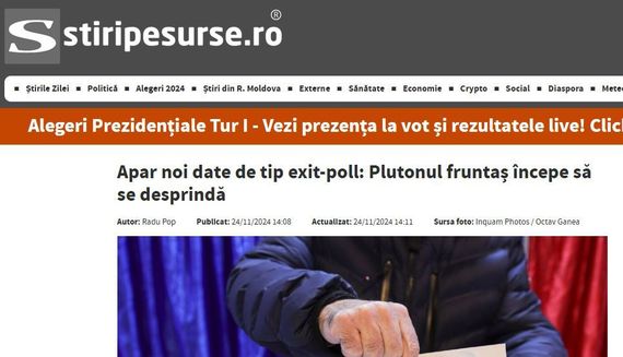 Televiziunile au interzis să dea date exit-poll, dar mai multe site-uri au publicat datele fără reţineri. CNA, sesizare către BEC şi AEP pentru site-urile Ştiripesurse, Romania TV, Fanatik şi Libertatea