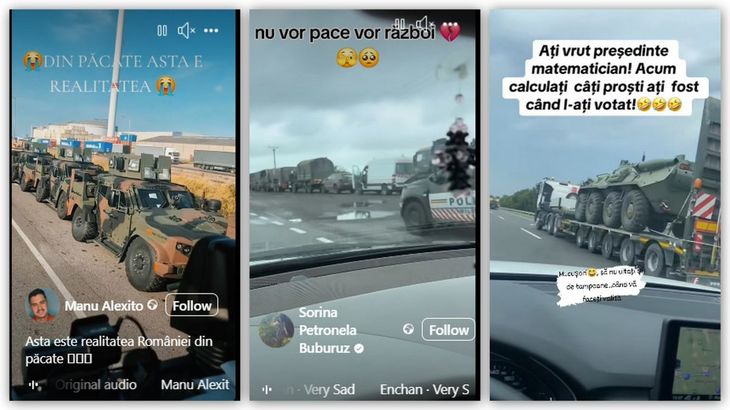 CNA, măsuri împotriva a zeci de clipuri cu convoaie militare şi panică de război: „sunt parte din campania rusă”