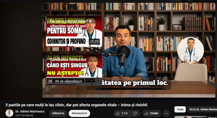 CNA cere YouTube să verifice un canal care foloseşte un „doctor” creat cu inteligenţă artificială. Are deja mii de abonaţi